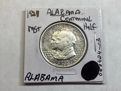 1921 Alabama Centennial Commemorative Silver Half Dollar US Coin 040424 03tkk - Image 1 of 4