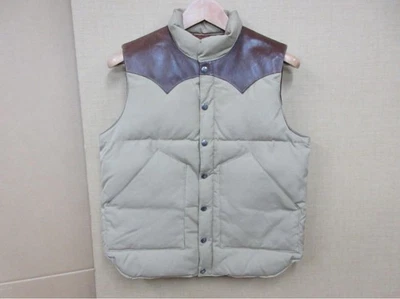 Chaleco de plumón de caña de azúcar piel de caballo beige M hecho en Japón SC10748 Foto 1 de 4