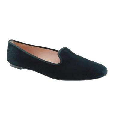 Pretty Ballerinas Size 41 Eur / 10 US FAYE Black Suede Smoking Slippers Flats - Image 1 of 4