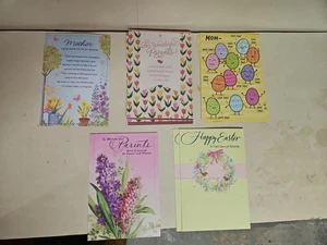 Lot Of 9 Easter Greeting Cards With Envelopes, To Parents - Picture 1 of 20