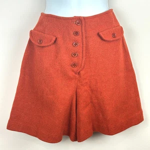 Vintage Bobbie Brooks Wolle Hotpants Rock Burnt Orange Wolle Größe Small - Bild 1 von 16