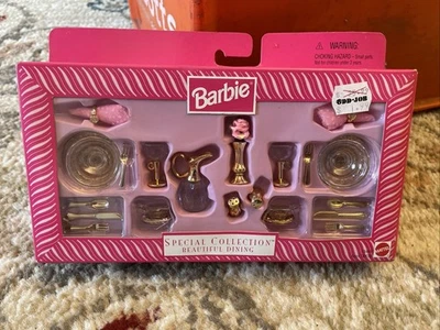 Mattel 1997 Colección Especial Hermosa Muñeca Barbie Comedor Accesorios Nuevo en Caja/Sin usar, en Caja Foto 1 de 2