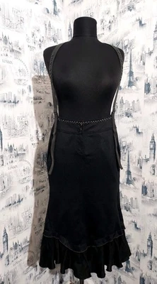 Marithe Francois Girbaud Dress Skirt Romper F 38 USA 5 D 36 Leatherette Suspende - Image 1 of 4