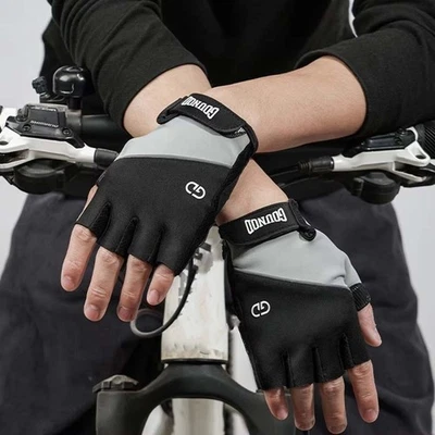 1 Pair Anti-Slip Fitness Gloves Breathable Half Finger Mittens  Men - image 1 of 4