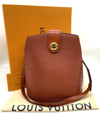 Auténtico Bolso de Hombro Louis Vuitton Epi Kenya Marrón Cluny M52253 con Caja/Bolso KW110057 Foto 1 de 4