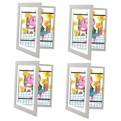 , marcos de arte para niños 10x12,5, marco de fotos de apertura frontal 10x12,5 (paquete de 4) gris Foto 1 de 4