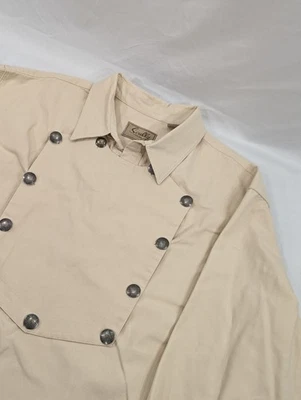 Babero Scully Hombres Manga Larga Abotonado Marfil Frontera Occidental Recreación Talla XXL Foto 1 de 4