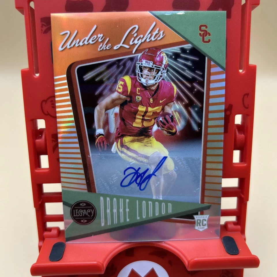 2022 Panini Legacy Under the Lights Auto RC Orange #9 Drake London 50/50 - Image 1 of 4