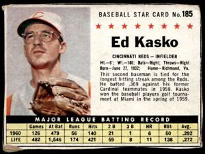 1961 Post Cereal #185b Eddie Kasko Mail Order Version VGEX-B107R12