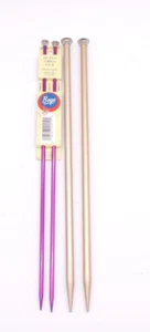 Zwei Paar Aluminium 14 Zoll lange Stricknadeln Größe: 13 (markenlos) & 8 (Boye) - Bild 1 von 5