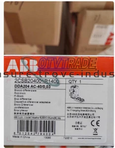 NEW 1PCS ABB DDA204 AC-40/0,03 RCD Block 2CSB204001R1400 for MCBs S200 series - Picture 1 of 2