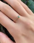 Princess Cut Lab Created Emerald Solitaire Engagementring 14K Yellow Gold Plated