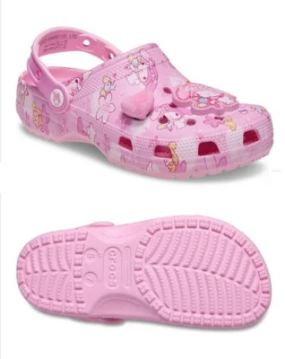 CROCS HELLO KITTY MY MELODY CLASSIC CLOG Pink Women's Slip On Shoes 211200 NEW - Image 1 of 4