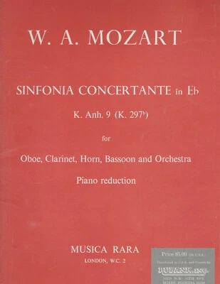 Mozart - Sinfonia Concertante in Eb, K. Anh. 9 (K.297b) for Wind Instruments - Image 1 of 2