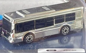 2020 MICRO MACHINES MICRO CITY #06 SERIES 2 CHROME RARE CHASE #0110 BUS IN HAND - Picture 1 of 3