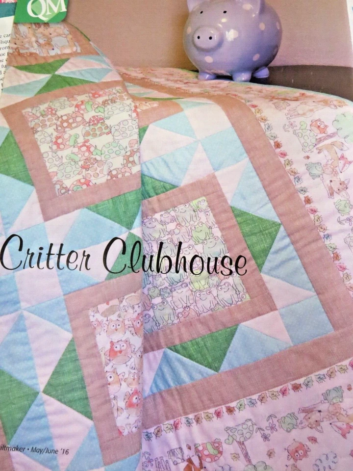 Critter Clubhouse - Pieced Quilt Pattern - Magazine Pattern - Quiltmaker - Image 1 of 2