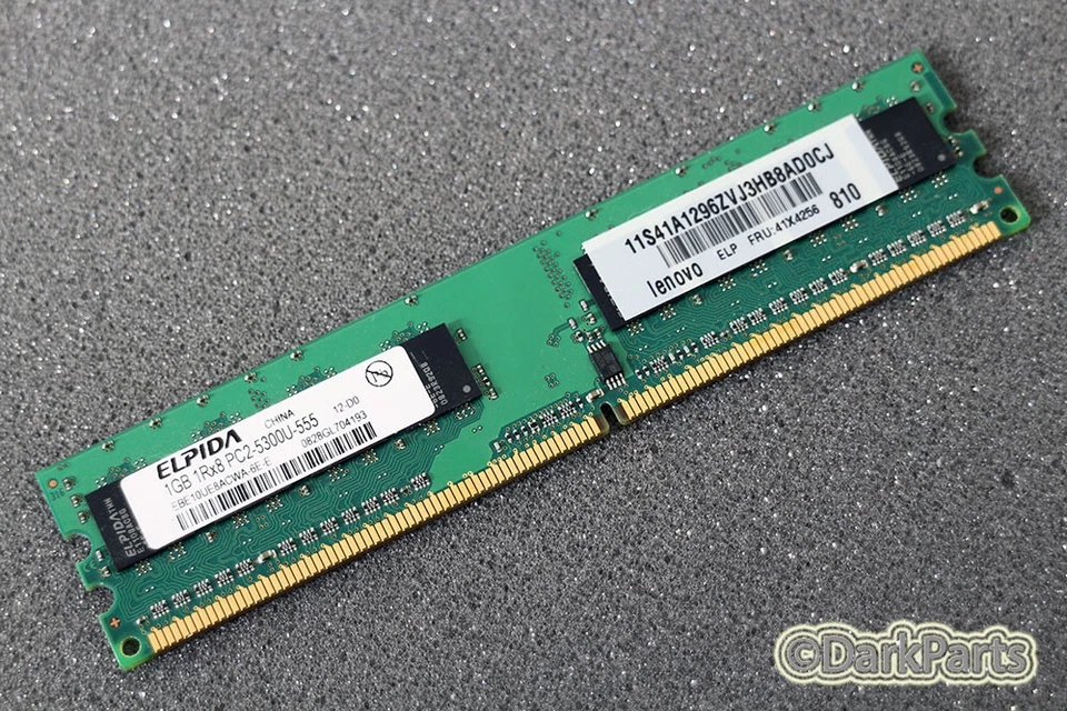 Elpida EBE10UE8ACWA-6E-E PC2-5300U-555 1GB Memory RAM - Image 1 of 1
