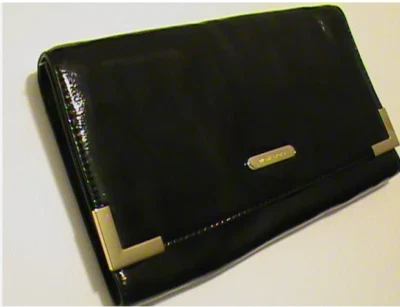 Michael Kors Beverly NUEVO CON ETIQUETAS Negro Charol Bolso sin asas Bolso de hombro Monedero Foto 1 de 4