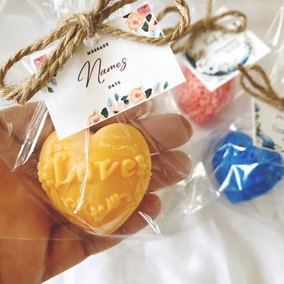 Свадебное мыло в форме сердца сувениры, милое мыло сувениры для свадебного душа, детского душа - Изображение 1 из 4