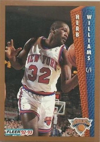 #398 Herb Williams - New York Knicks - 1992-93 Fleer Basketball - Image 1 of 1