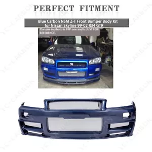 Blue Carbon NSM Z-T Front Bumper Body Kit for Nissan Skyline 99-02 R34 GTR - Bild 1 von 24