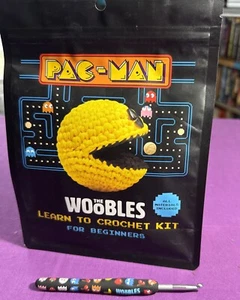 PAC Man The Woobles Crochet Kit With Custom Printed Hook And Custom Eyes New - Picture 1 of 3