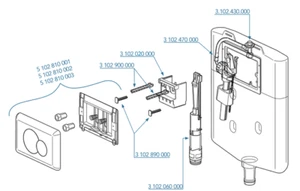 KIT RICAMBI CASSETTA WC 2 PULSANTI - FAISMILANI - Foto 1 di 1