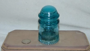 VINTAGE BLUE HEMINGRAY NO. 9 INSULATOR - Picture 1 of 11