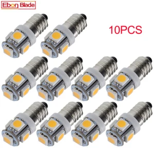 10 x 6V 6 Volt DC E10 Screw LED Bulb Warm White 5050 5SMD Light Lamp DIY LIONEL - Picture 1 of 7