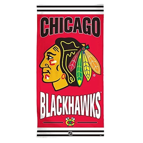 NHL Chicago Blackhawks Fiber Beach Towel, 30 x 60", Multicolor Cover