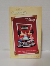 New ListingHallmark Keepsake Ornament 2005 Soda Shop Sweethearts Mickey and Minnie in Box