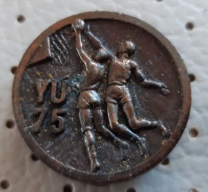 European Basketball Championship 1975 Belgrade Beograd Yugoslavia pin - Picture 1 of 1