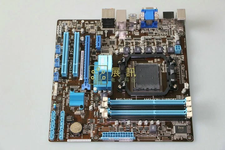 FOR Asus M5A78L-M/USB3 All Solid State DDR3/AM3/AM3+ FX A78 Motherboard Tested - Image 1 of 2