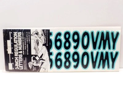 NOS Vintage 3" Identification Numbers & Letters Kit - Boat Jet Ski Wave Runner g - Image 1 of 4