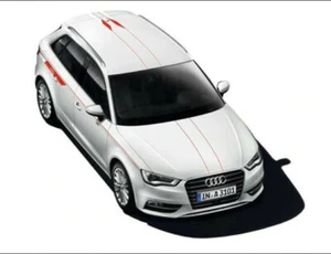 Audi A3/S3/RS3 Foliensatz Dekorstreifen Dekorset Original 8V4060306 NEU rot/weiß - Picture 1 of 7