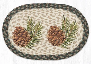 Geflochtene Tischsets (Set/2) Tannenzapfen 10x15 in kleinen Tischsets Jute Wald Deko - Bild 1 von 1