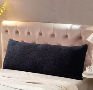 Reafort Ultra Soft Sherpa Body Pillow Cover/Case with Zipper Closure 21"x54" - Picture 1 of 4