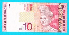 Malaya.10 Ringgit.