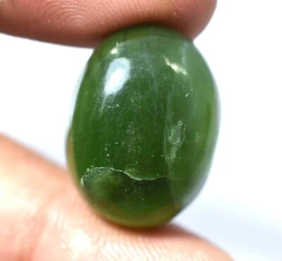23.30 Ct Natural African Green Serpentine Top Quality Cabochon Gemstone  - Image 1 of 4