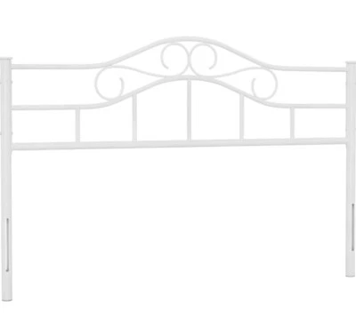 New White Coquette Metal Headboard - Image 1 of 4