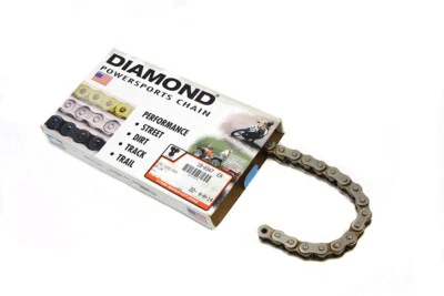 Cadena de eslabones niquelada .530 120 para Harley Davidson Foto 1 de 4