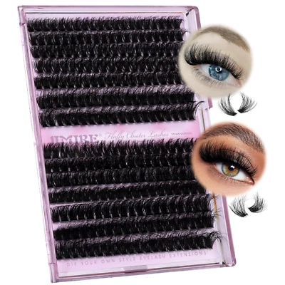 Lash Clusters Thick Mink Eyelash Clusters 280Pcs Volume Cluster Eyelash Extensio - Image 1 of 4