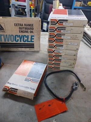 1 Borg Warner Battery Cable 23" top post 1967 NOS 1950s 60s GM - Image 1 of 4