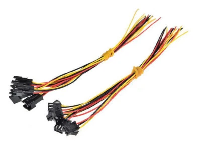 JST-SM 2.5mm 3 Pin male female connector 30cm wire Computer LED Strip Fan 5 set - Image 1 of 4