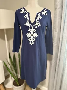 Nuevo sin etiquetas Vestido Lilly Pulitzer Brewster Manga Larga Azul Marino Real Talla Pequeña Precio de venta sugerido por el fabricante 88 USD - Imagen 1 de 6