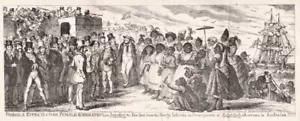 Possible effects of over female emigration, George Cruikshank etching, Australia - Picture 1 of 1