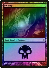 Swamp (290) FOIL Time Spiral PLD Basic Land MAGIC THE GATHERING CARD ABUGames