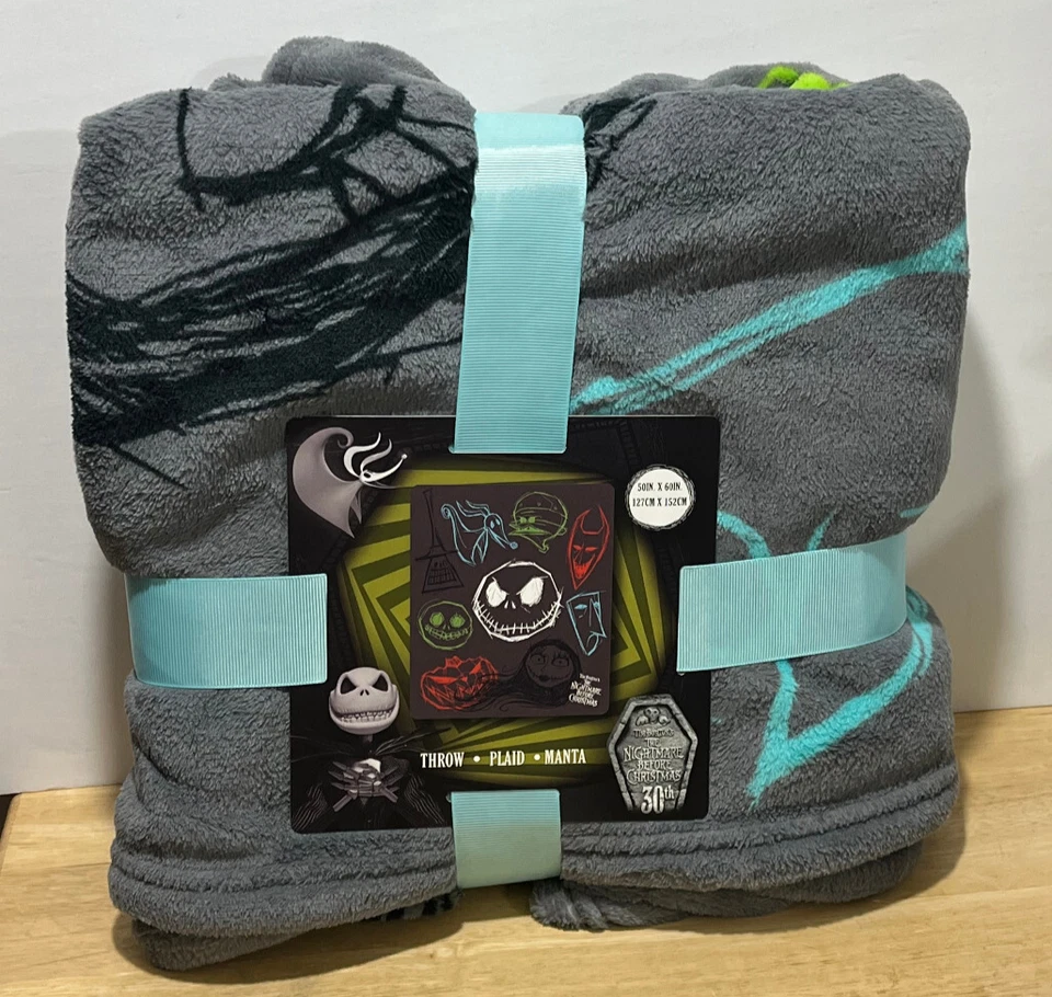 Disney Parks ~ Nightmare Before Christmas 30th Anniversary Throw ~ 50" x 60" NWT - Image 1 of 1