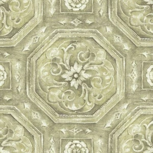 Nouveau Oxidized Metal Tile in Golden Unpasted Wallpaper AR32107 - Picture 1 of 2