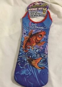 Bolso de Mano Ed Hardy Fish Beverage de Christian Audigier, Nuevo Con Etiquetas Nuevo Con Etiquetas - Imagen 1 de 4